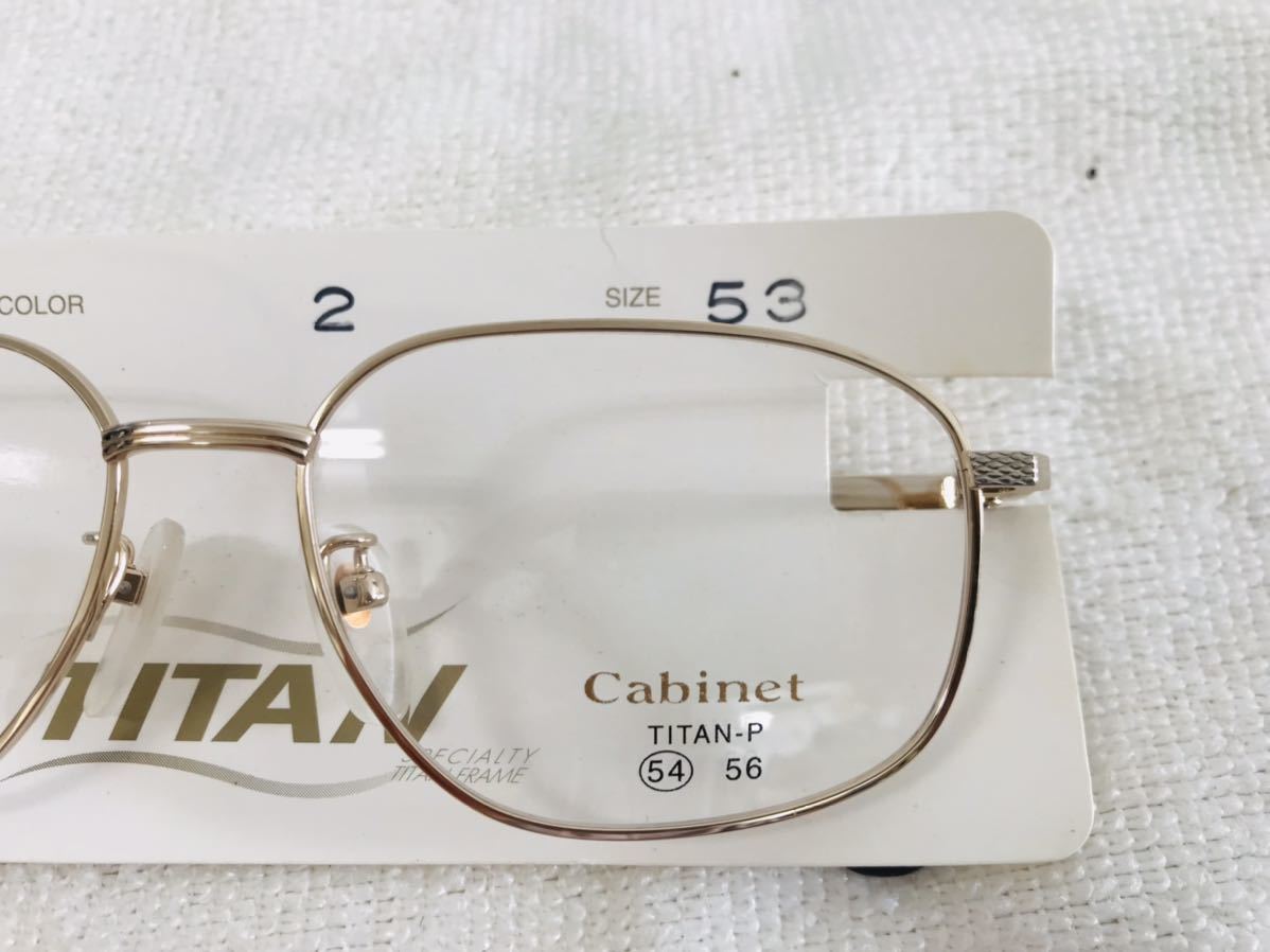 k0101-53★未使用 展示品 メガネフレーム 眼鏡 Cabinet TITAN-P フルリム / デッドストック 53の画像2