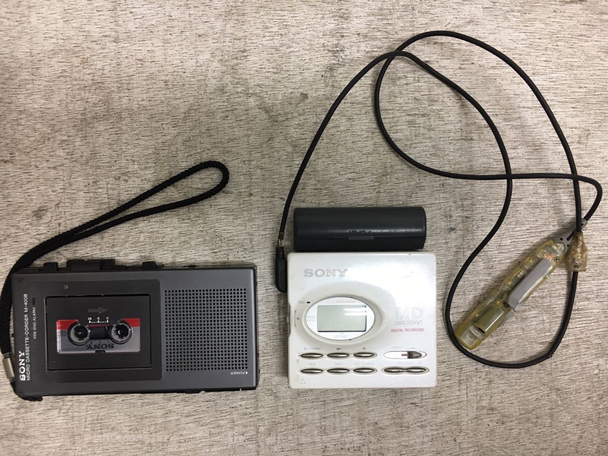 n0117-20★ SONY カセットコーダー TCM-80/ 50/ 36/ 500/ MICRO CASSETTE-CORDER M-400B/ MDウォークマン 現状品 まとめて6点_画像6