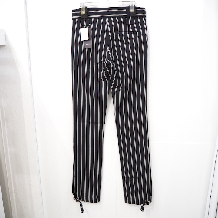 新品 定価65340円 ダニエルフレッチャー 20ss ストライプ デザイン スラックス 紺 ネイビー メンズ XS フレア パンツ DANIEL w. FLETCHER_画像5