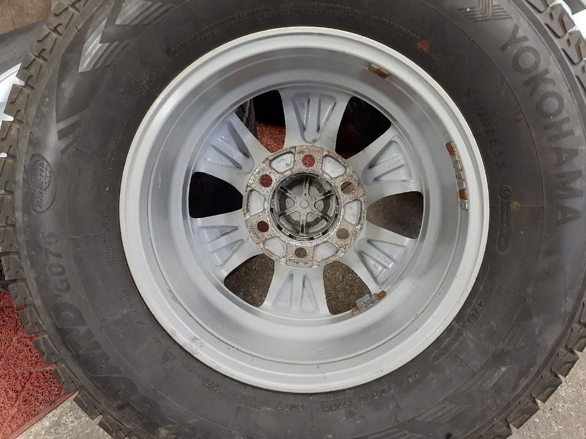 J7F4758#265/70R16 112Q 4шт.@ цена YOKOHAMA ICEGUARD G075 Toyota оригинальный 215 серия Hilux Surf бесплатная доставка зима 16×7J +30 139.7 flat поверхность сиденье 