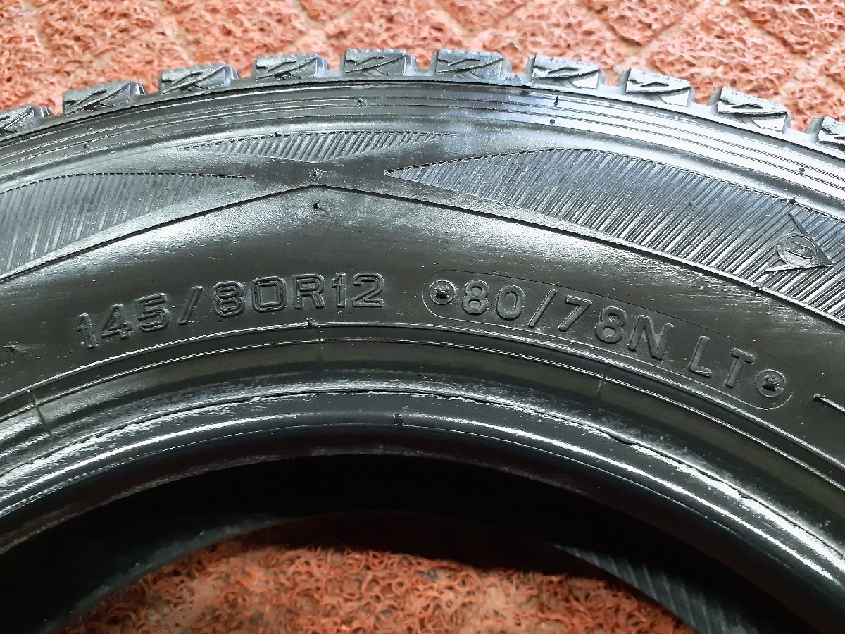 パF4789②■145/80R12 80/78N LT　2本のみ　DUNLOP WINTER MAXX SV01　送料無料 冬 8～9分山 エブリイ キャリィ ハイゼット アクティ_画像10