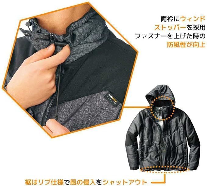 ワークマン 裏アルミFIELD(フィールド) ブルゾン 3Lサイズ NO.HJ003E CORDURA FieldCore WORKMAN 051ブラッシュグリーン_画像6