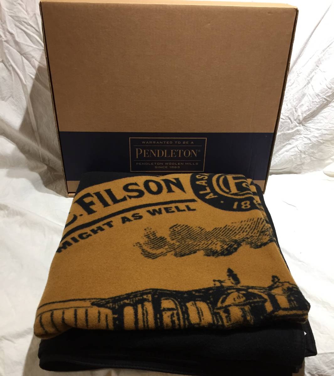 FILSON PENDLETON MADE IN USA LOCOMOTIVE ROBE コラボ 別注 限定 フィルソン ペンドルトン ウール ブランケット 毛布