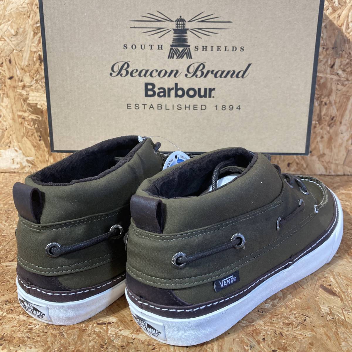 VANS Barbour Chukka Del Barco Decon CA US8 26cm コラボ 別注 限定 バブアー ワックス ヴァンズ Classic Waxed_画像2