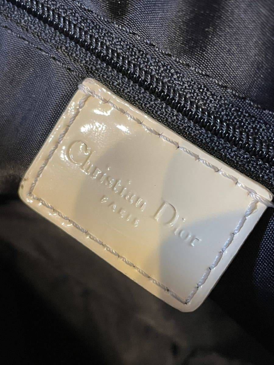 Christian Dior クリスチャンディオール トロッター PVC ショルダーバッグ ブラック系 中古品 保存袋 カード付き クロスショルダー CD金具_画像8