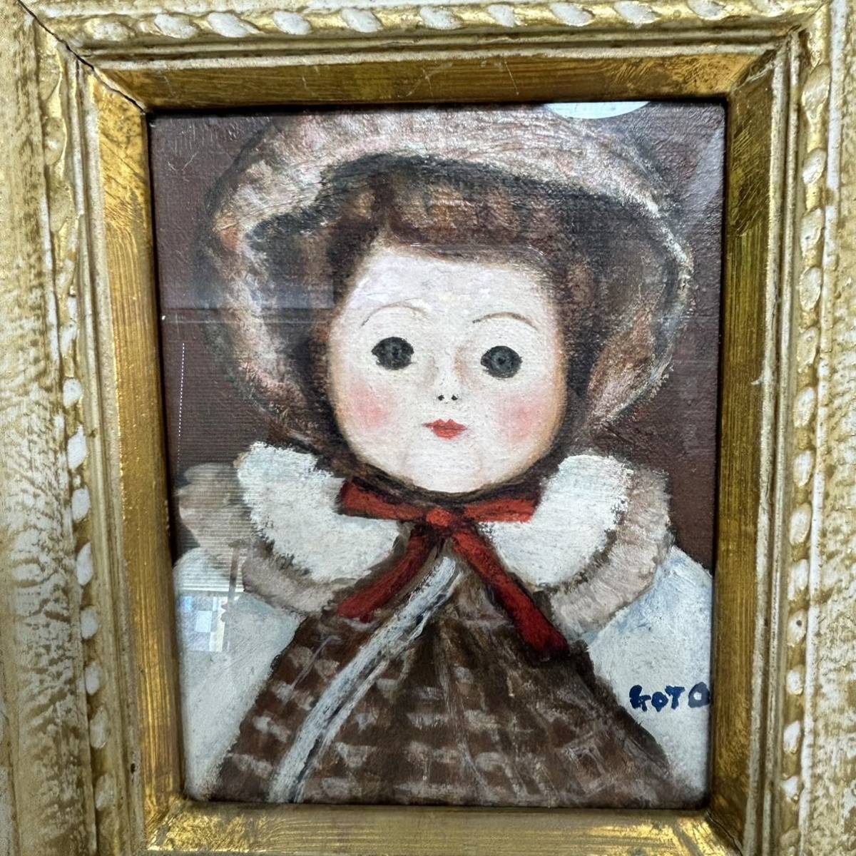 { after wistaria ...}ni.. same person woman . painter association . member antique oil painting frame doll? portrait painting oil painting picture 