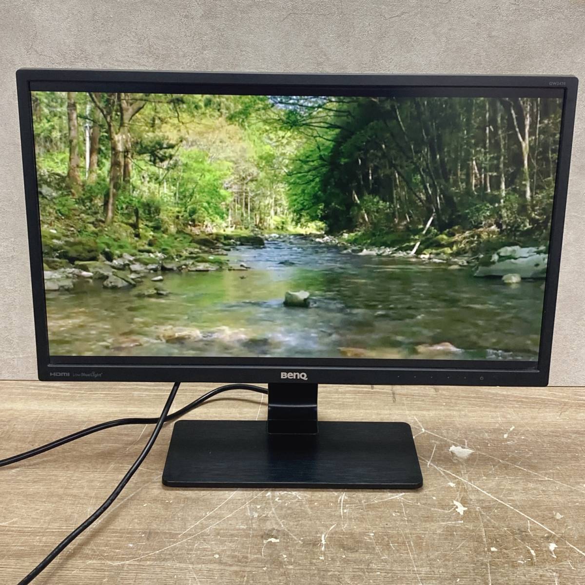 2019年製 BenQ/ベンキュー 23.8型/インチ 液晶モニター GW2470-B GW2470HL 非光沢パネル ディスプレイ 電源コード付 動作確認済 (35) 菊TK_画像1