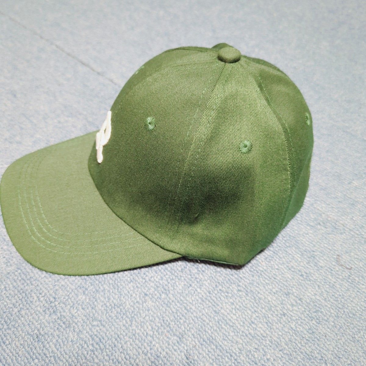 レディース　帽子　キャップ　カジュアル　グリーン　緑　シンプル　韓国　ロゴ