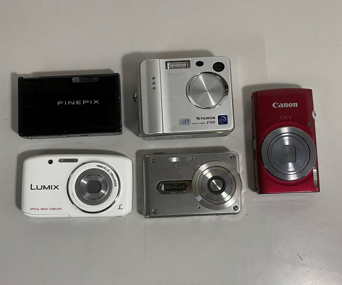 コンパクトデジタルカメラ 5台まとめて！canon IXY / LUMIX DMC-S2 / FinePix z2 /casio EXILIM / FinePix F410_画像1