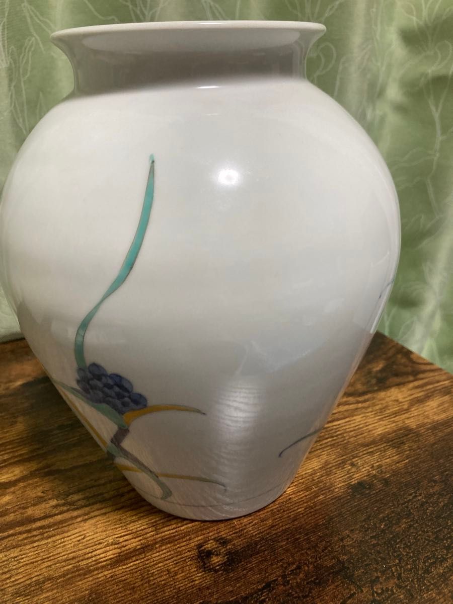 有田焼 琥山花瓶花入花器花生 壺つゆ草絵花瓶 高さ約24cm 最大 有田焼 琥山花瓶花入花器花生 壺つゆ草絵花瓶 高さ約24cm 最大