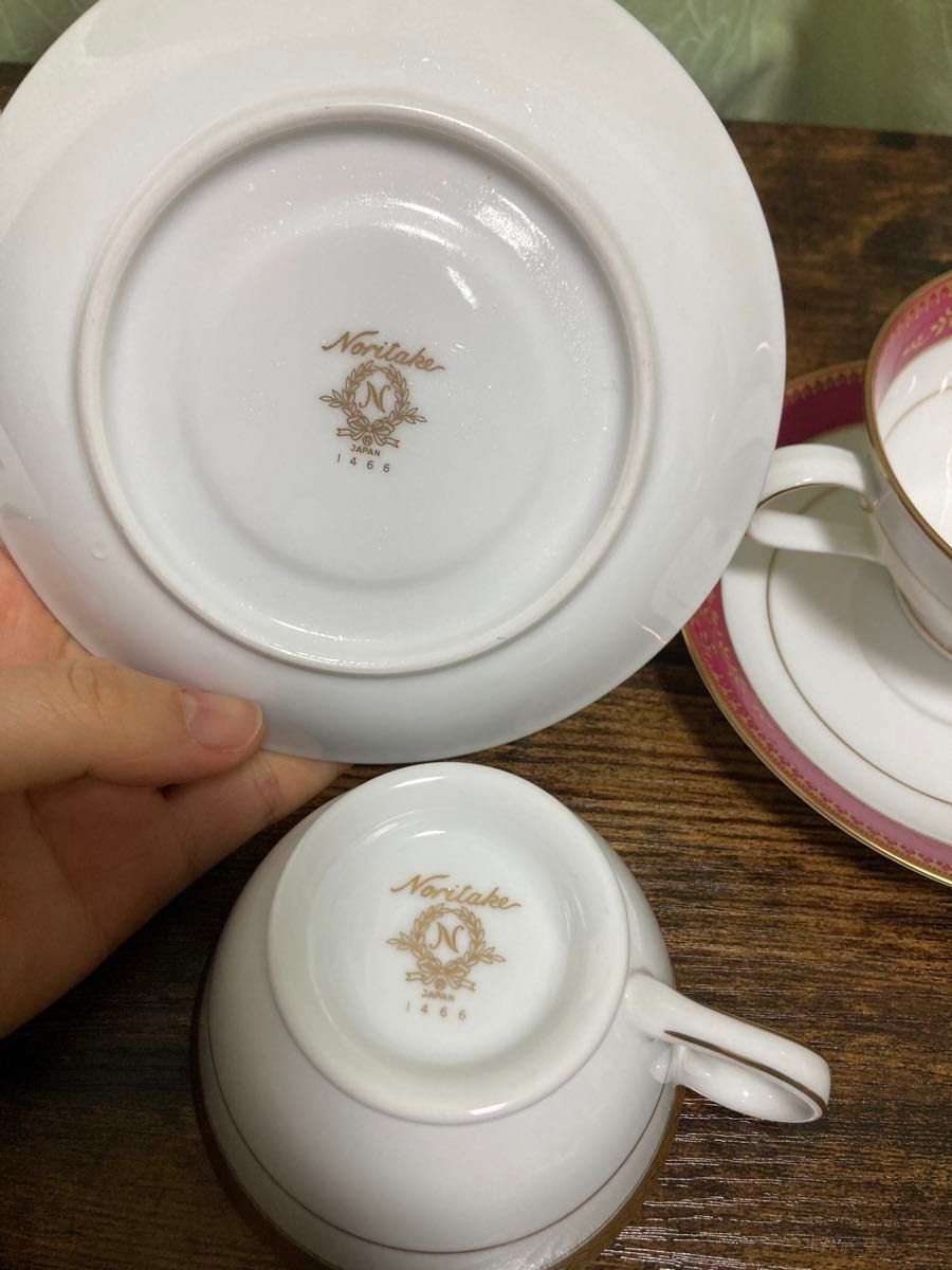 Noritake ノリタケ 1466 ソーサー カップ ペアセット