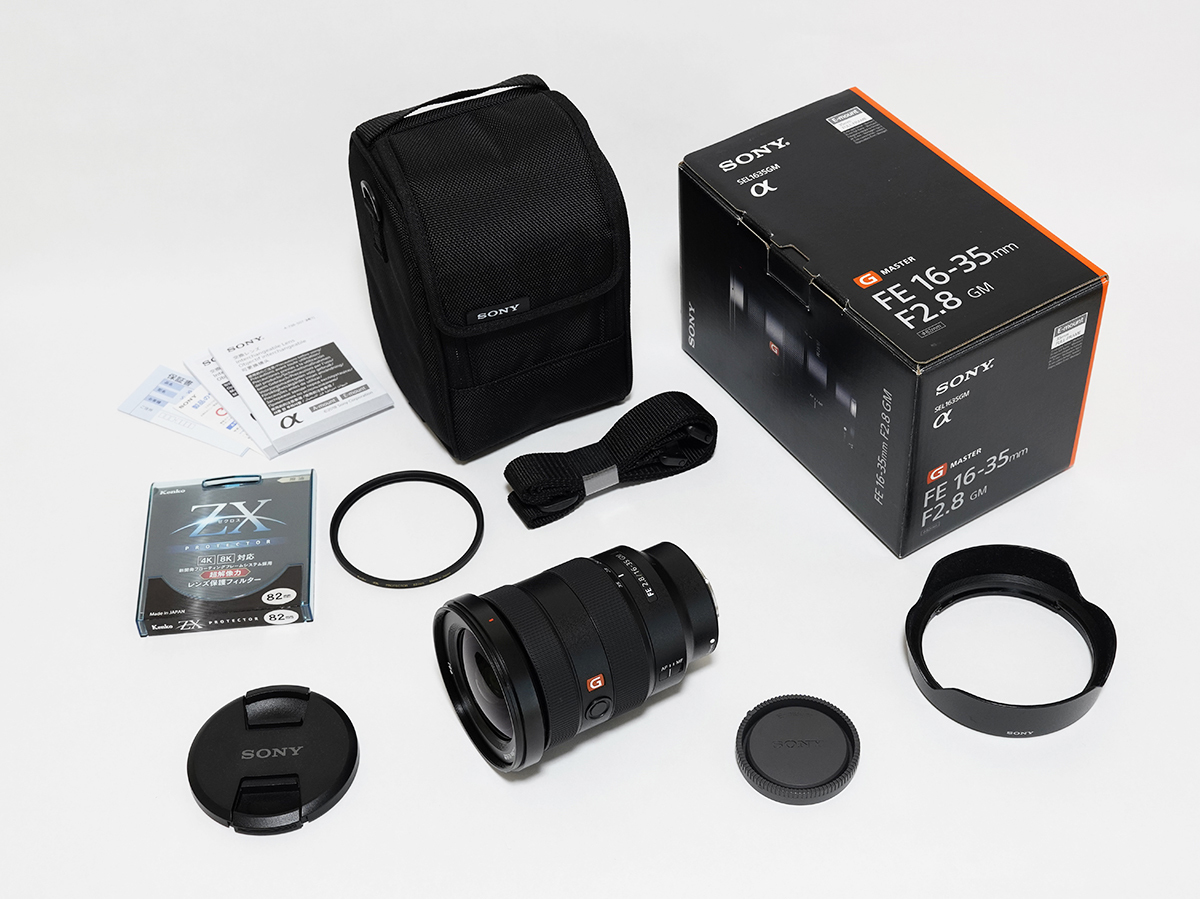 【中古】SONY（ソニー） FE 16-35mm F2.8GM （SEL1635GM）+Kenko レンズフィルター ZX プロテクター 82mm _画像1