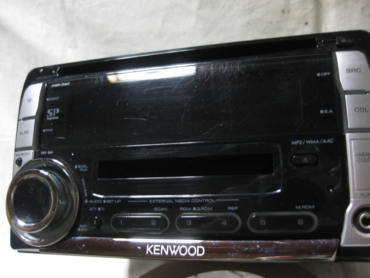 K-2098　KENWOOD　ケンウッド　DPX-50MD　MP3　MDLP　フロント AUX　2Dサイズ　CD&MDデッキ　故障品_画像3