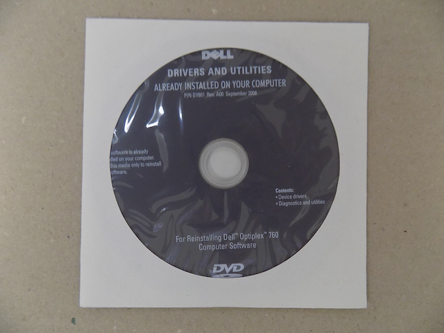 Dell optiplex 760 device driver Diagnostics and utilities DVD_画像1