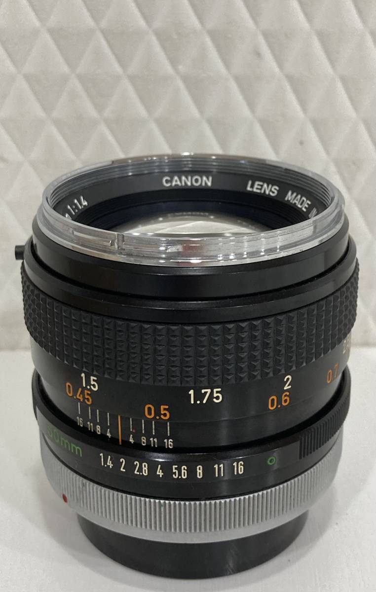 G「18573」キャノン Canon レンズ 2点 セット FD 135mm 1:2.5　50mm 1:1.4 レンズフィルター 動作未確認_画像6