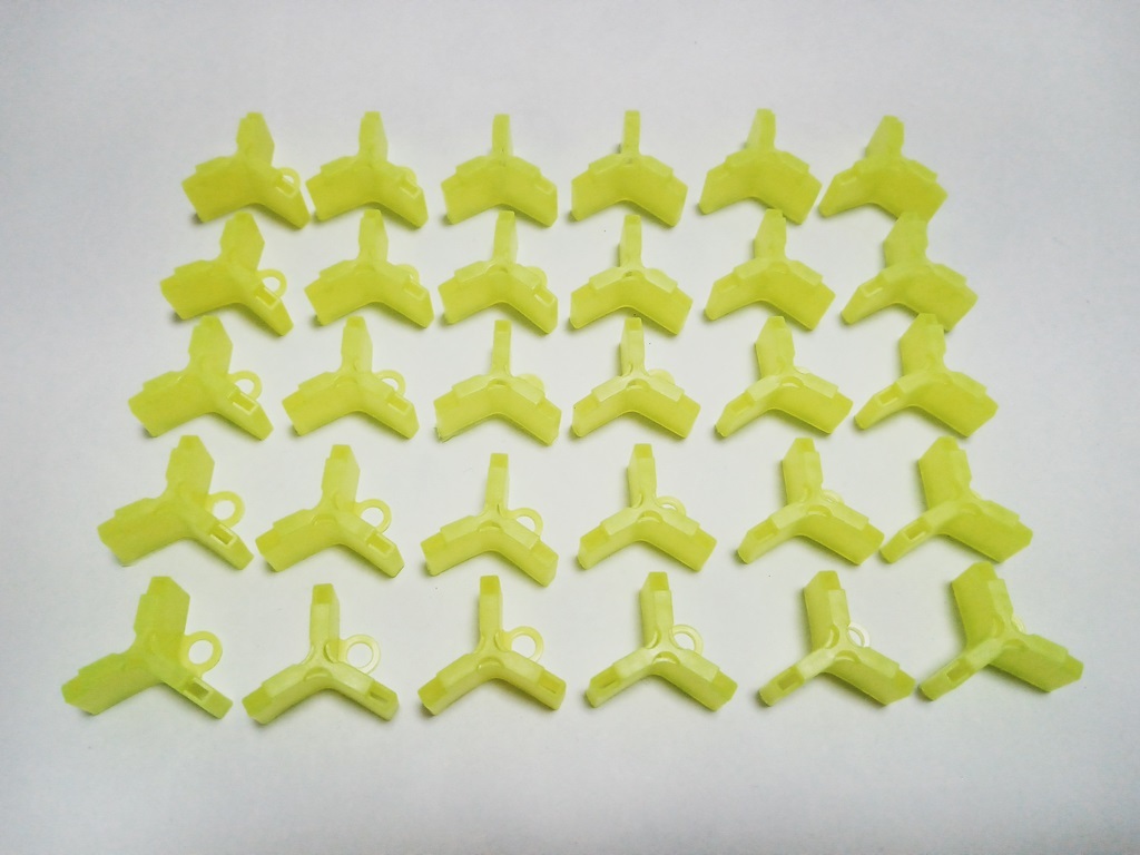 フックカバー #4 イエロー 30個セット フックサイズ6#～8# ミノー メタルジグ バイブレーション クランク 黄色 保護カバー トリプルフックの画像2