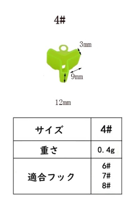 フックカバー #4 イエロー 30個セット フックサイズ6#～8# ミノー メタルジグ バイブレーション クランク 黄色 保護カバー トリプルフックの画像1