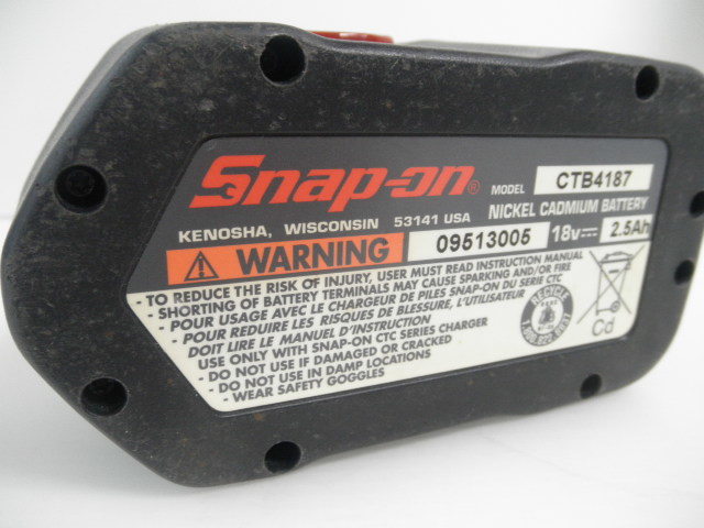 送料520円 Snap-on スナップオン CTB4187 バッテリー 1個 インパクト CTJ4850 ドリル等用 ① _画像4