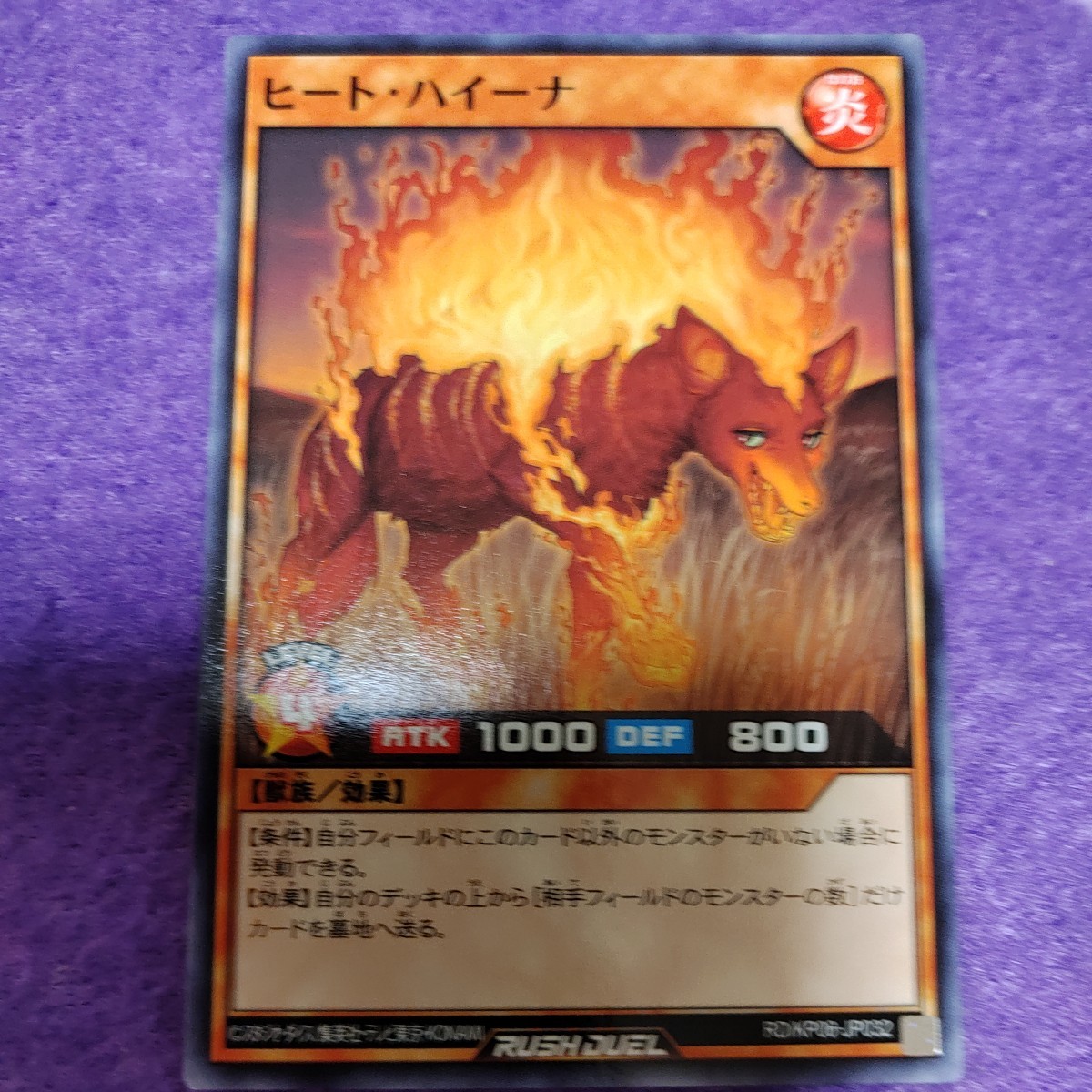 遊戯王 ラッシュデュエル ヒート・ハイーナ ノーマル RD/KP06-JP032_画像1