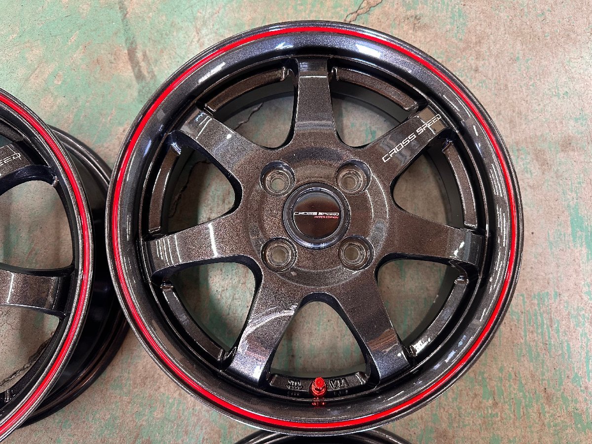 CROSS SPEED クロススピード 14インチ ホイール 4.5J +45 4H PCD100 ハブ径 約67mm 4本set P240130g_画像5