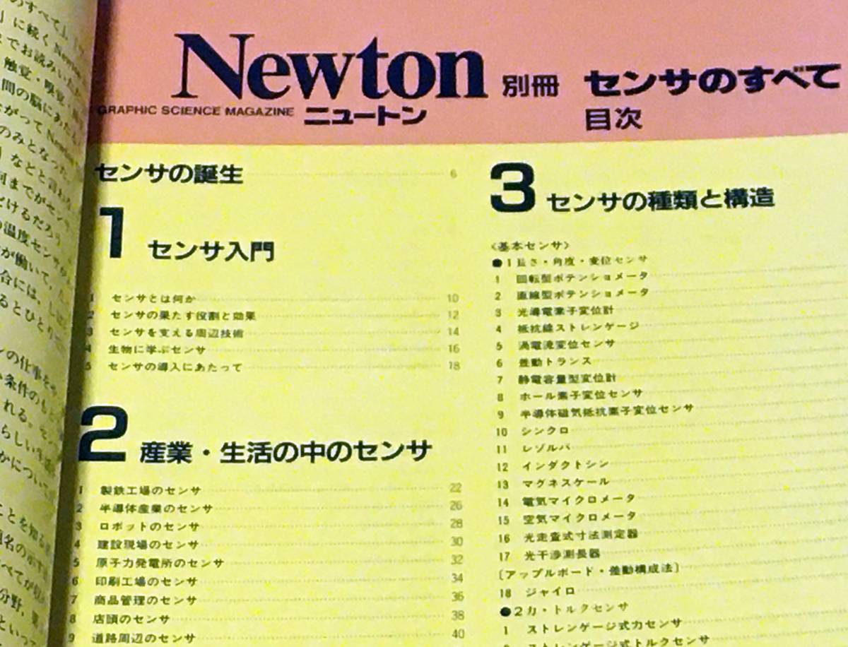 Newton ニュートン別冊 センサのすべて◆1985年4月◆教育社の画像2
