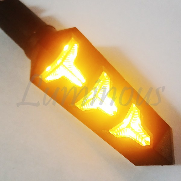 KTM フリーライド250R 350EXC 350SX 450EXC 450SMR 450SX 500EXC 汎用 12V ポジション付 シーケンシャル 流れる LEDウインカー 2個Set_画像3