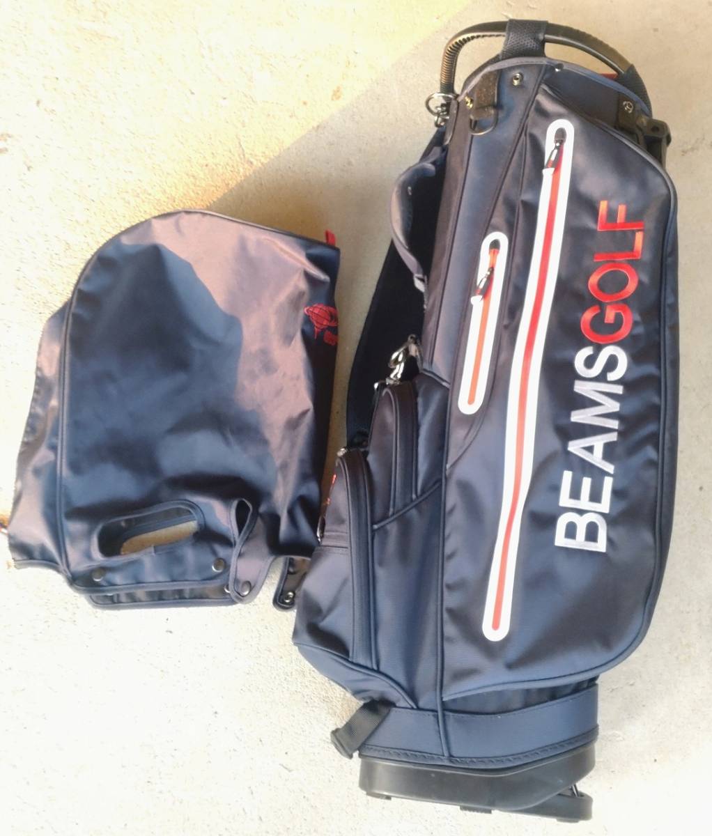 ビームスゴルフ BEAMSGOLF 軽量スタンド キャディバッグ 定番モデル 小ぎれいな中古品_画像8