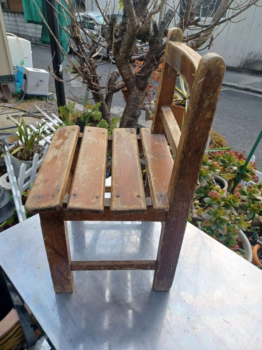 ●椅子 木製 幼稚園 鉢台 昭和レトロ オブジェ ●No5の画像4