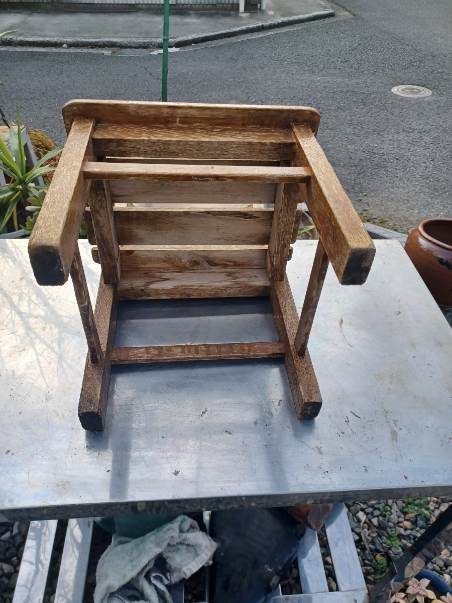 ●椅子 木製 幼稚園 鉢台 昭和レトロ オブジェ ●No5の画像5