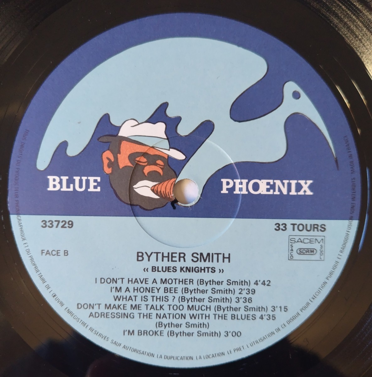 Larry Davis , Byther Smith Blues Knights/1985年仏盤Blue Phoenix 590 001 / 33.729_画像4