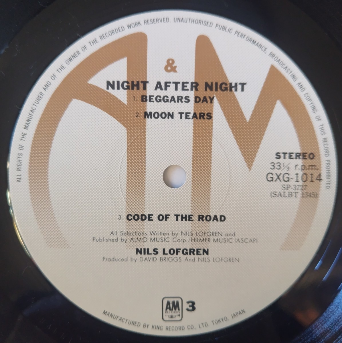 Nils Lofgren Night After Night/1977 year domestic record 2 sheets set A&M Records GXG 1013/14