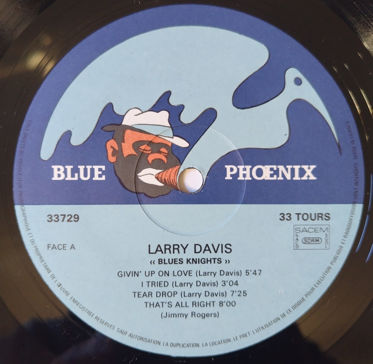 Larry Davis , Byther Smith Blues Knights/1985年仏盤Blue Phoenix 590 001 / 33.729_画像3