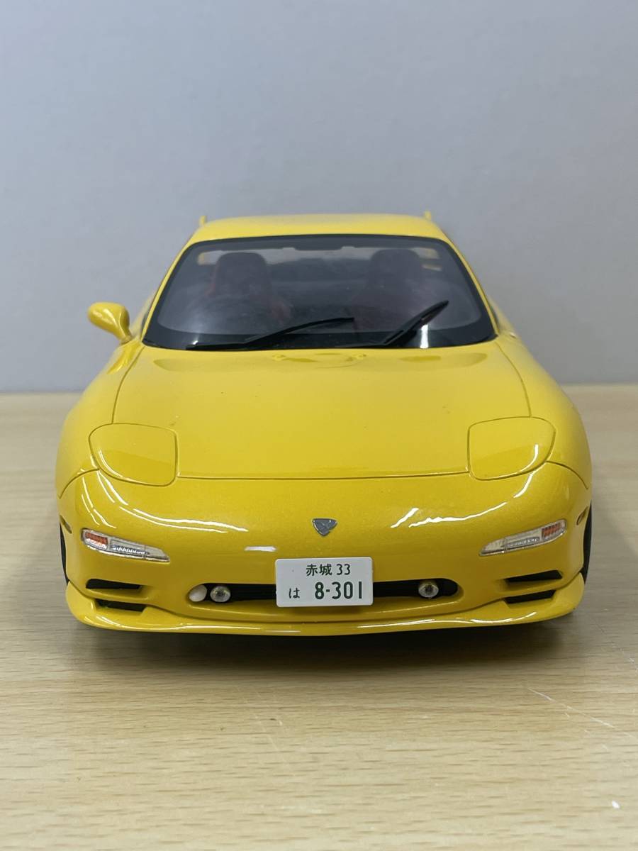 119 A-270/ 新劇場版 頭文字D イニシャルD 1/18スケール ミニカー マツダ RX-7 FD3S 高橋啓介 フィギュア付き Yellow イエロー [KSR18D02]_画像2