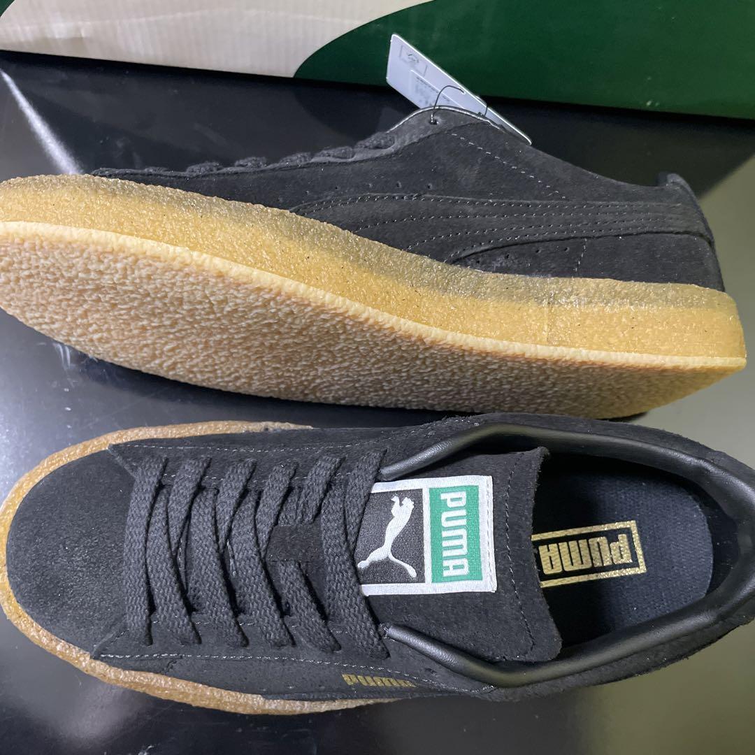 22.5cm * обычная цена 15,400 иен * новый товар Puma замша блинчики PUMA SUEDE CREPE замша спортивные туфли чёрный 380707-02