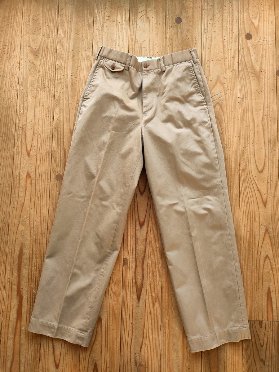 【美品☆送料☆520円】】D.C.WHITE WEST POINT OFFICER TROUSERS チノパンツ ウエポン ベージュ 44 _画像1