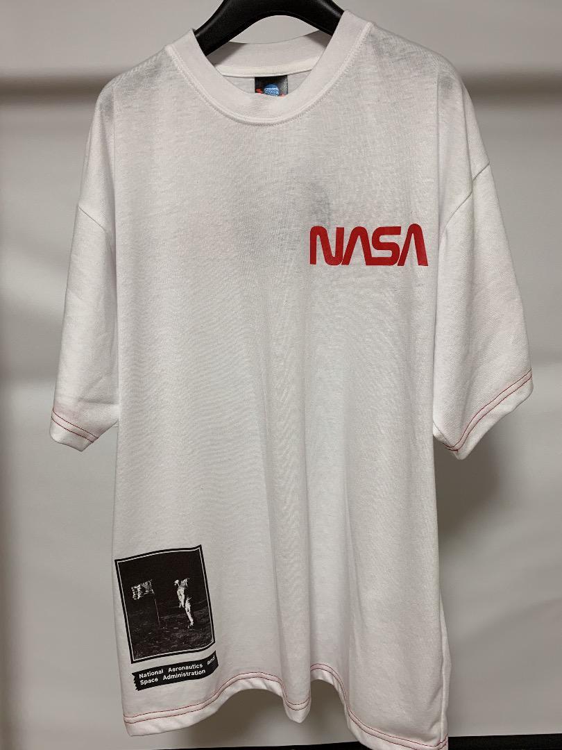 NASA(ナサ) - ＭEN NASA ロゴ Tシャツ 半袖 白色 Lサイズ バック ロゴ テープ アメリカ航空宇宙局 新品・未使用・未着用・完売品_画像1