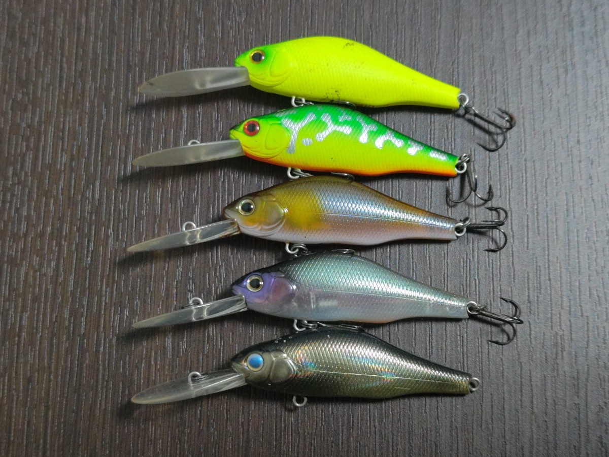 【中古品 5個セット】 ジップベイツ カムシン Zip Baits Khamsin 70 SP DR サスペンド SUSPEND # ブラックバス シャッド 廃盤カラーの画像1