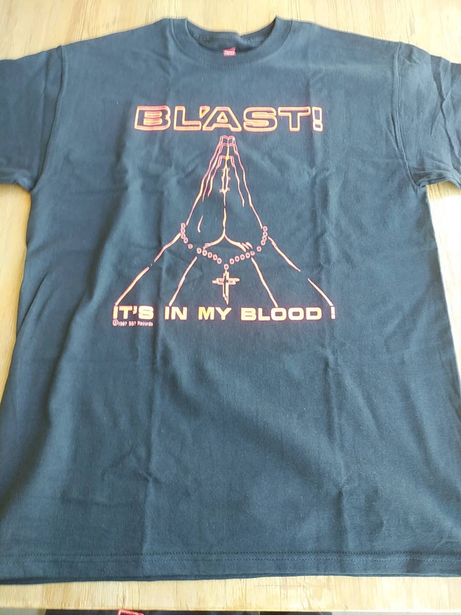 BL'AST Tシャツ It's in my blood 黒M / sst records black flag descendents minor threat fugazi bad brains negative approach_画像1