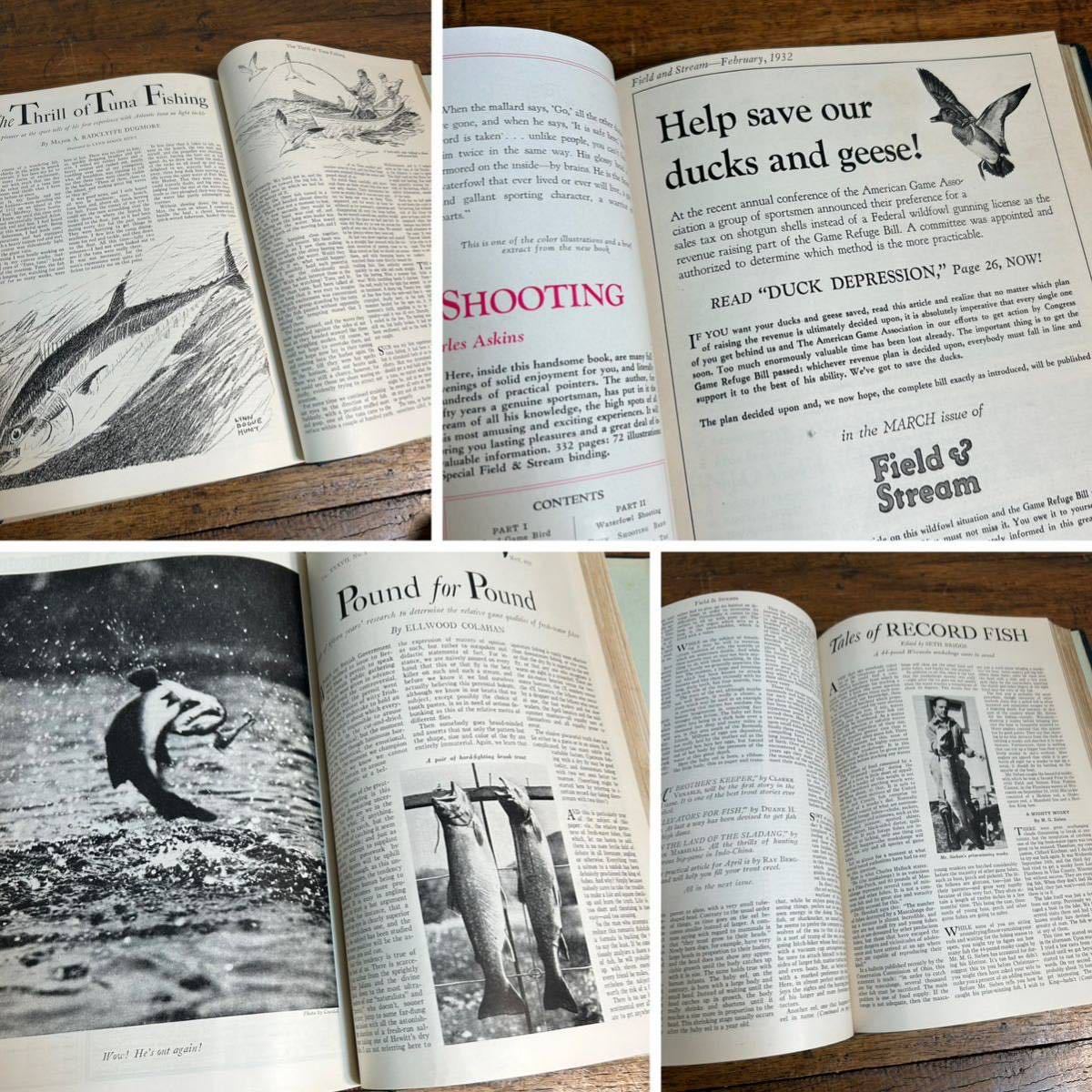 貴重本 古書 Field & Stream 合本 1932年1月号〜6月号 アメリカ 貴重本 古書 Field & Stream 合本 1932年1月号〜6月号 アメリカ