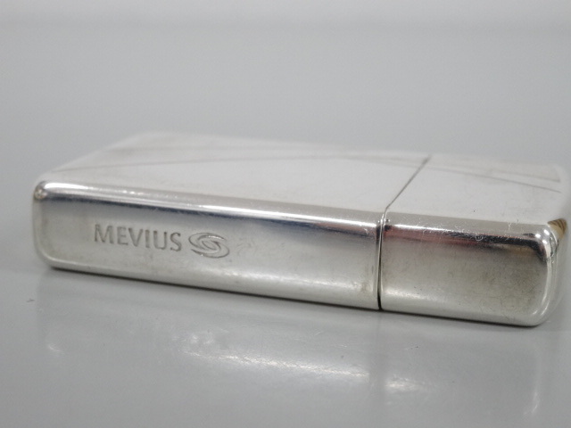 2014年製 ZIPPO ジッポ STERLING SILVER スターリング シルバー MEVIUS メビウス 懸賞品 スリム 銀 オイル ライター 喫煙 USA_画像9