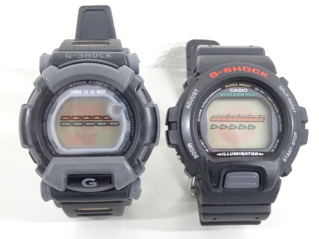 ジャンク 2点セット まとめて CASIO カシオ G-SHOCK Gショック DW-6600 ILLUMINATOR イルミネーター DW-002 コムサ コラボ デジタル 腕時計_画像1