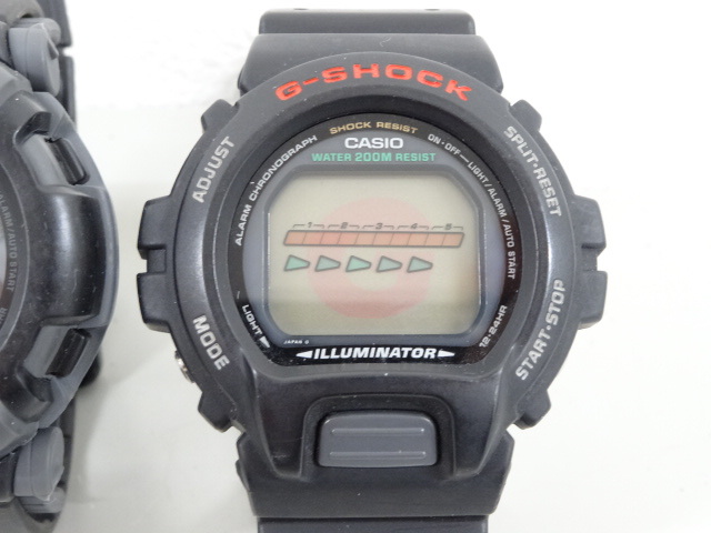 ジャンク 2点セット まとめて CASIO カシオ G-SHOCK Gショック DW-6600 ILLUMINATOR イルミネーター DW-002 コムサ コラボ デジタル 腕時計_画像3