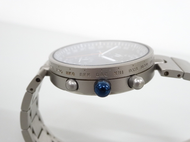 ジャンク SEIKO セイコー ワールドタイム 5T52-0010 三菱 130周年 記念 チタニウム メンズ クオーツ 腕時計_画像2