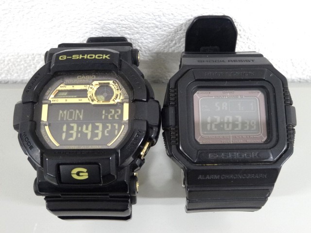 ジャンク 4点セット まとめて CASIO カシオ G-SHOCK Gショック GB-5600B GW-5510 GD-350BR GLX-5600 デジタル 腕時計 Garish Gold 反転_画像2