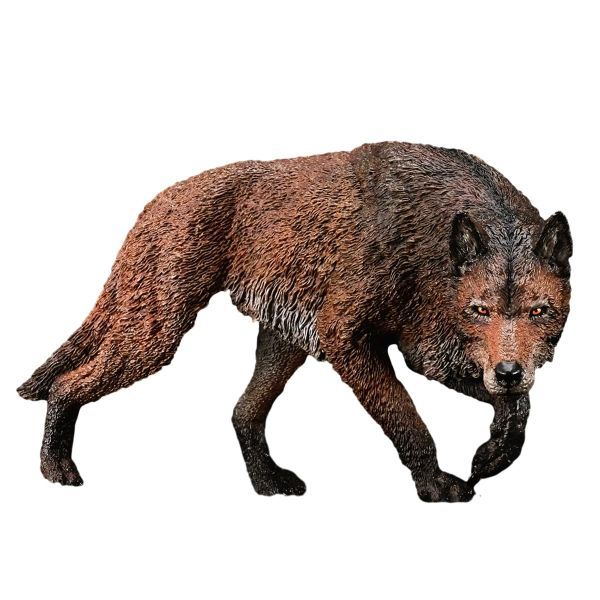 REBOR 1:11スケール ダイアウルフ フィギュア 狼 オオカミ 食肉目 イヌ科 絶滅種 18.5cm級 動物 PVC おもちゃ 模型 (オレンジ)_画像1