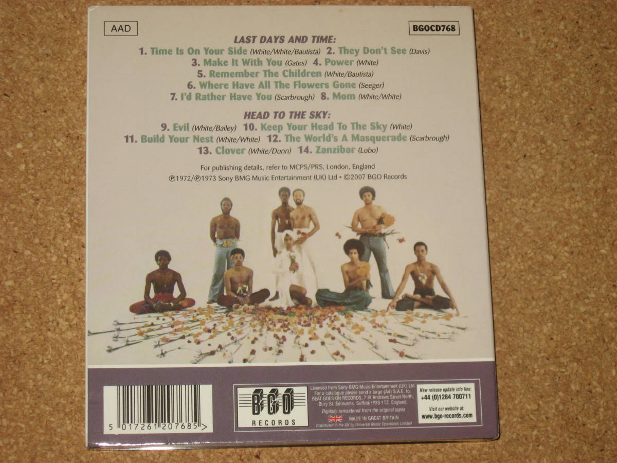 CD■EARTH, WIND & FIRE アース・ウィンド&ファイアー■LAST DAYS & TIME + HEAD TO THE SKY (2 ON 1)リマスター盤_画像2