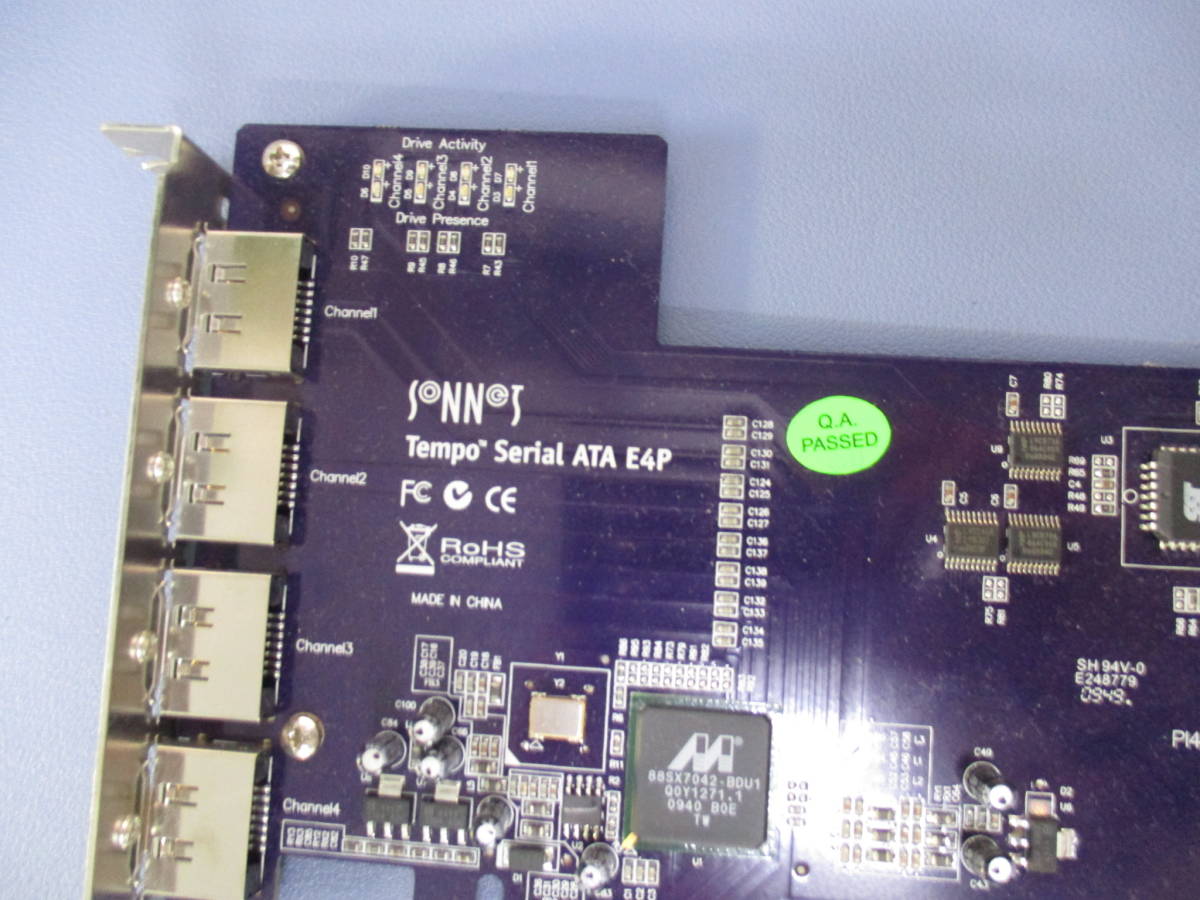 SONNET Tempo Serial ATA E4P 4ポート eSATA PCI Express ホストコントローラー 中古 増設カード PCI-EX★動作品★NO:794/2_画像2