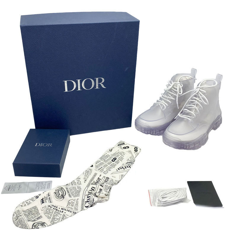 ◆大幅値下げ！★美品＿新品同様★ Dior ディオール　クリアラバーブーツ　トランスルーセント　3BO230YYD　サイズ40【辻屋質店A1157】_画像9