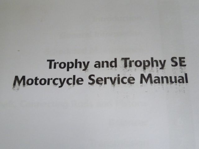 TRIUMPH Triumph TROPHY Trophy SE Motorcycle Service Manual руководство по обслуживанию 2012 схема проводки иметь английский язык #J20240115