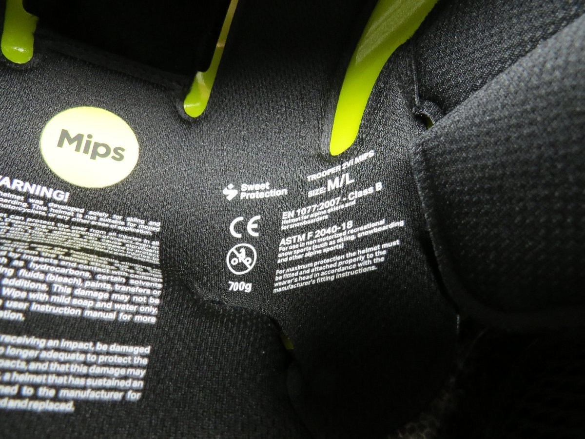 【未使用】Sweet Protection Trooper 2Vi MIPS Helmet スノーヘルメット トゥルーパー2 M/Lサイズ タグ付(大)_画像4